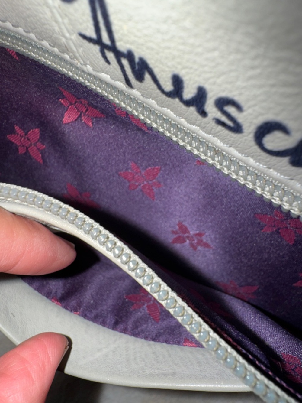 Anuschka Leather Shoulder Crossbody Bag with Hand Painted Panther & Floral Art - Picture 7 of 15
